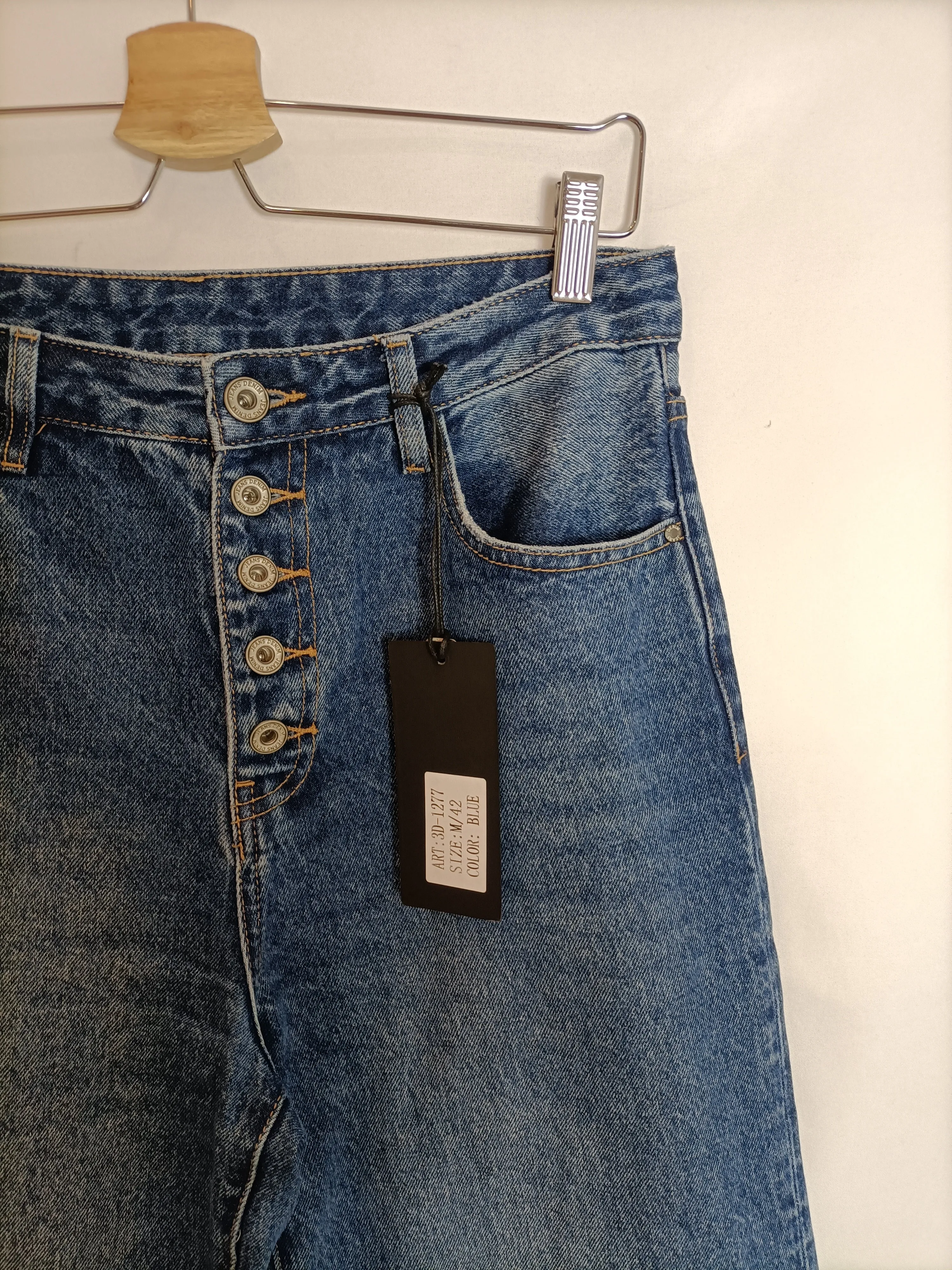 3D DENIM. Pantalón denim botones T.m/42