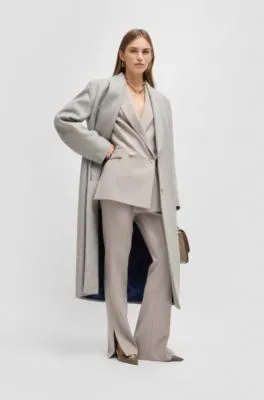 Abrigo oversize fit en mezcla de lana y cashmere