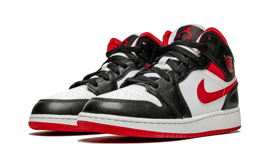 Air Jordan 1 Mid Gym Red Black White (GS)