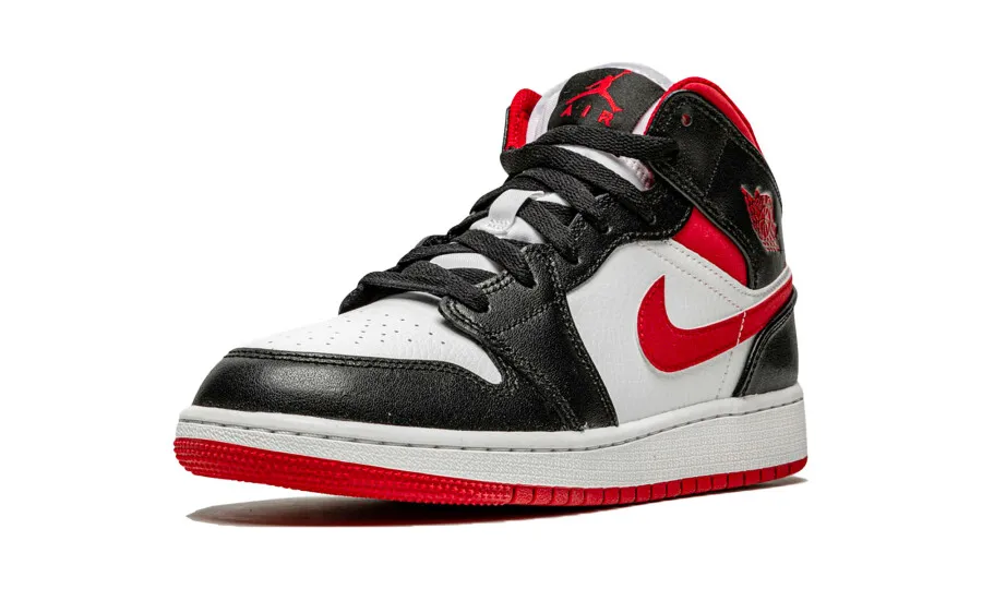 Air Jordan 1 Mid Gym Red Black White (GS)