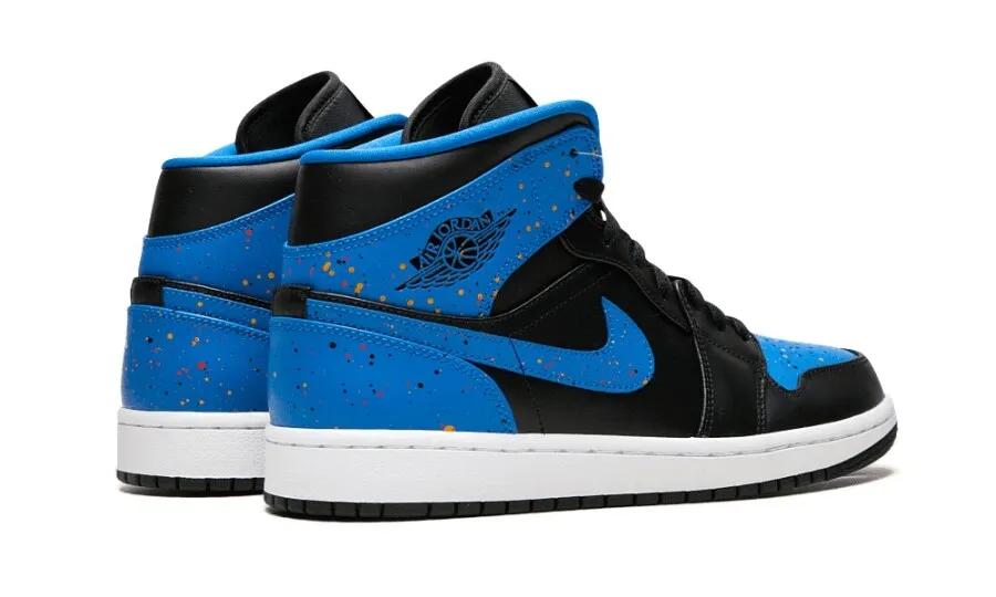 Air Jordan 1 Mid Royal Paint Splatter
