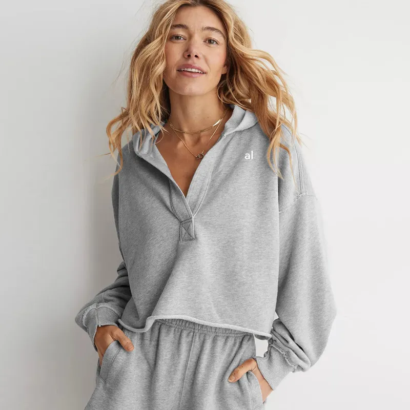 AL452 Mujeres sudaderas con capucha de otoño sudadera chaqueta de traje de yoga de yoga de entrenamiento gimnasia de entrenamien