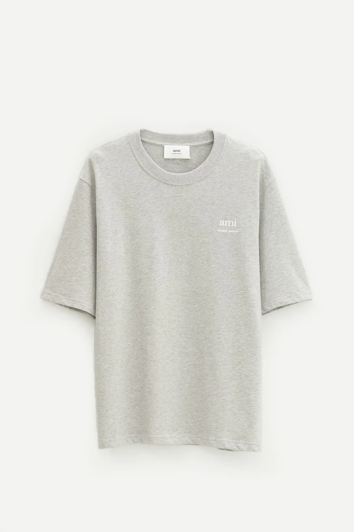 AMI HEATHER GREY AMI ALEXANDRE MATTIUSSI TSHIRT