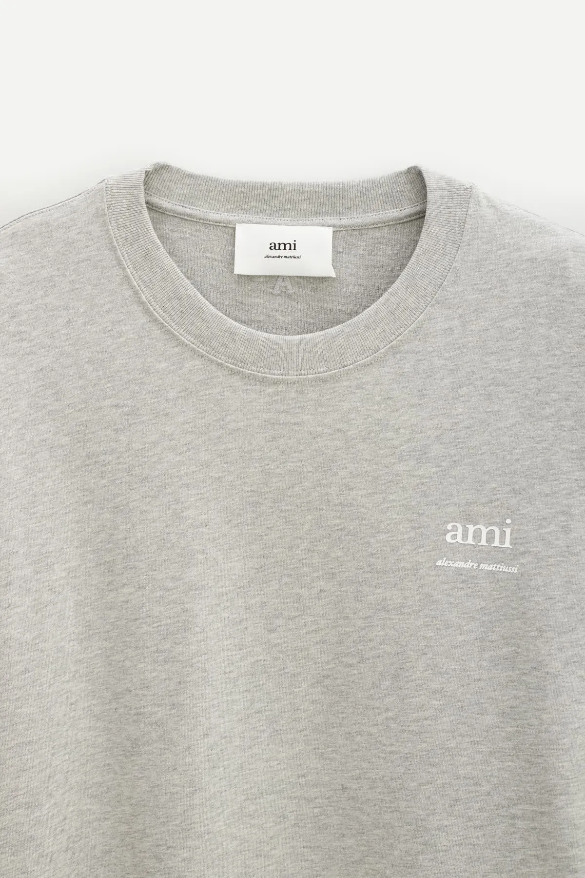AMI HEATHER GREY AMI ALEXANDRE MATTIUSSI TSHIRT