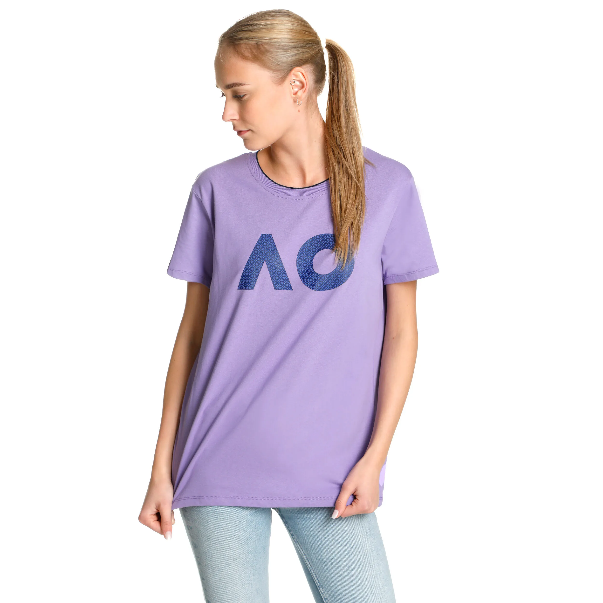 AO Stack Print Core Logo Camiseta De Manga Corta Mujeres