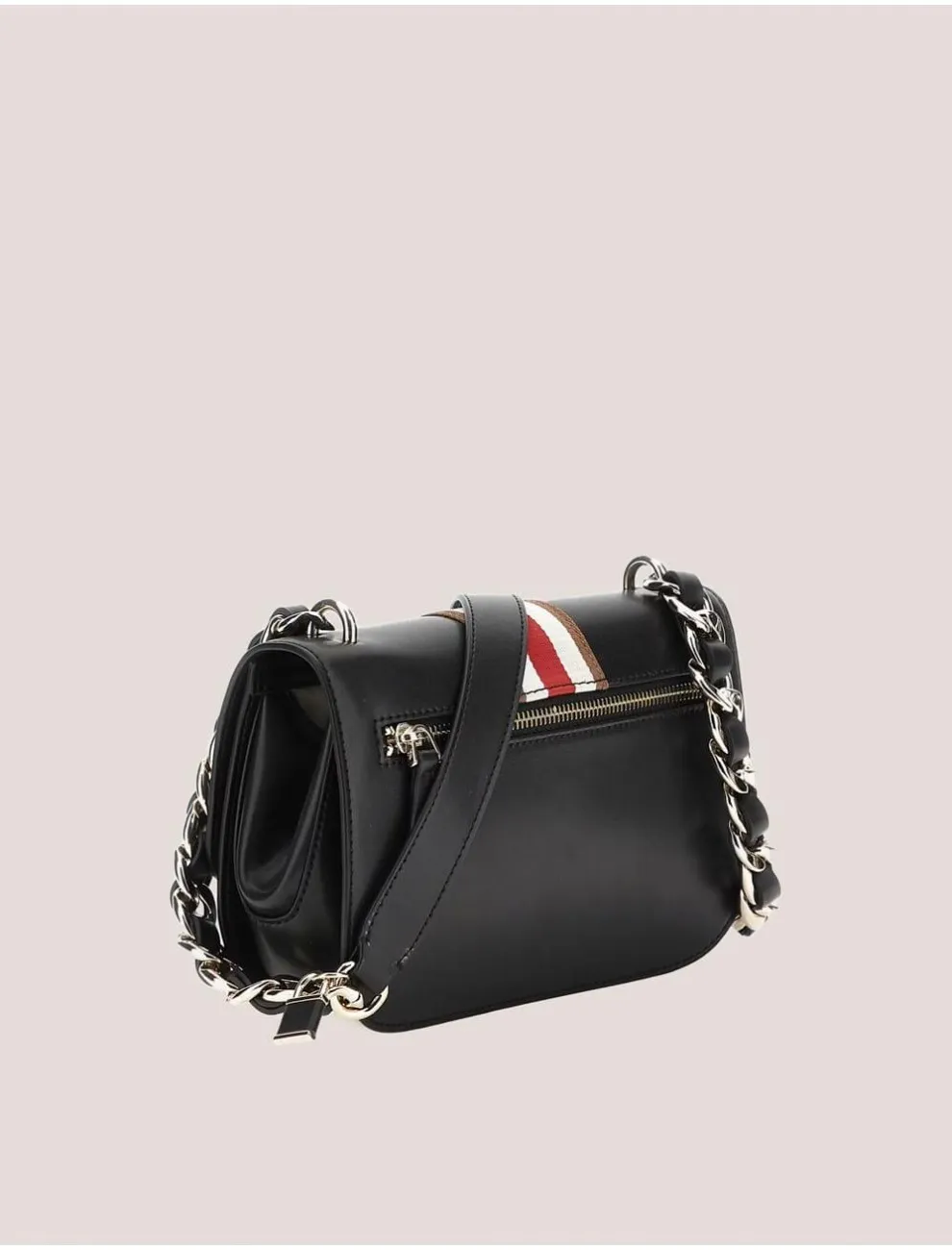 Bandolera Mujer Guess Bolsos Nelka Crossbody Flap Negro