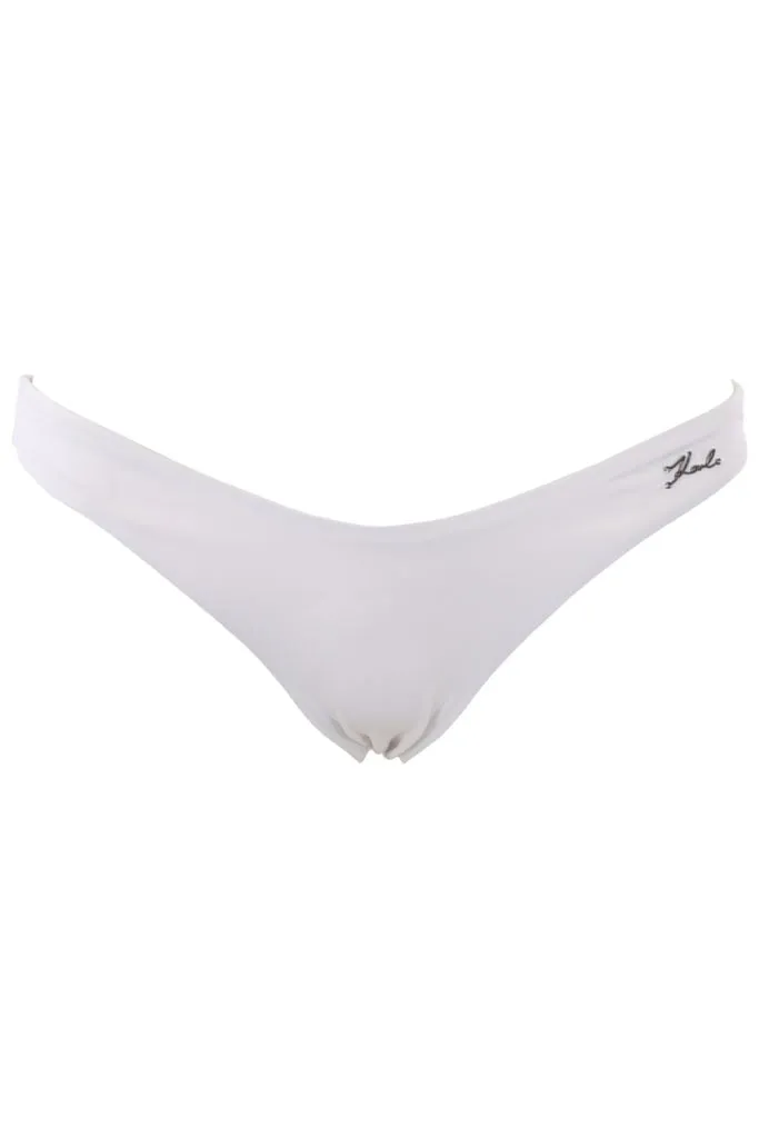 Bañador blanco con logo 