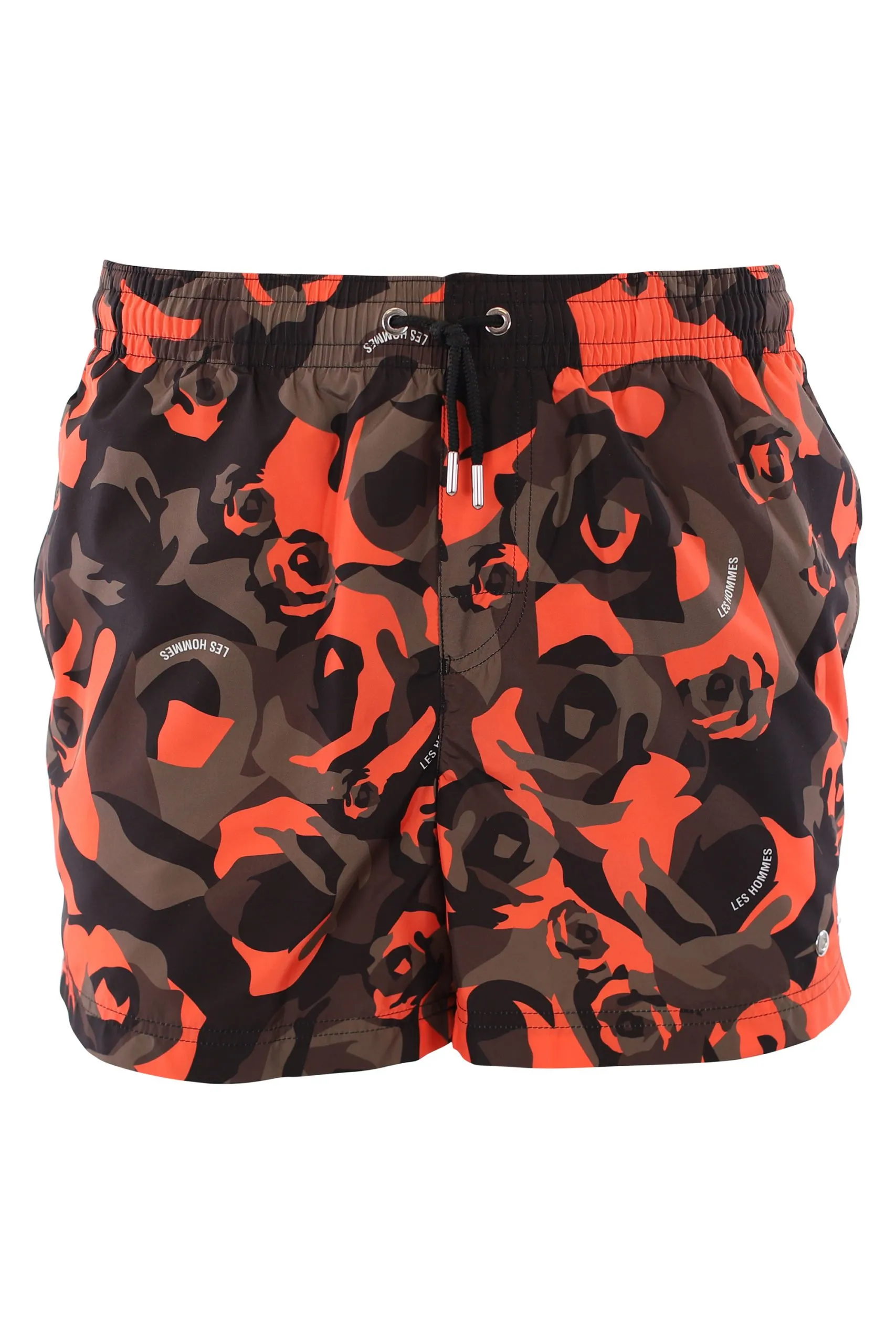 Bañador con estampado militar naranja
