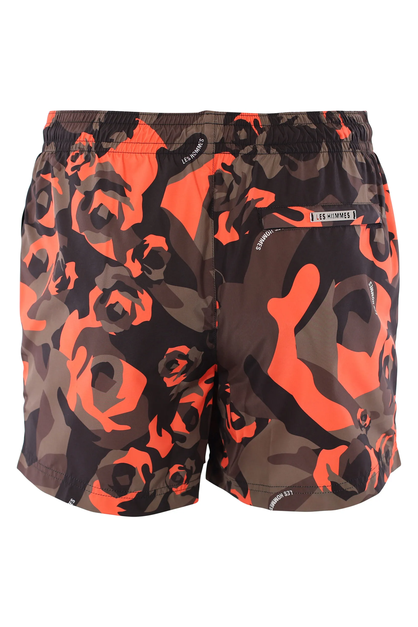 Bañador con estampado militar naranja