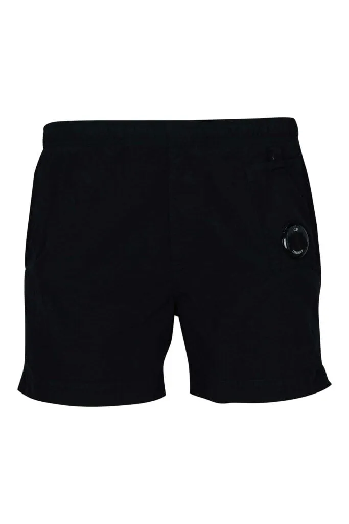 Bañador negro con minilogo lente