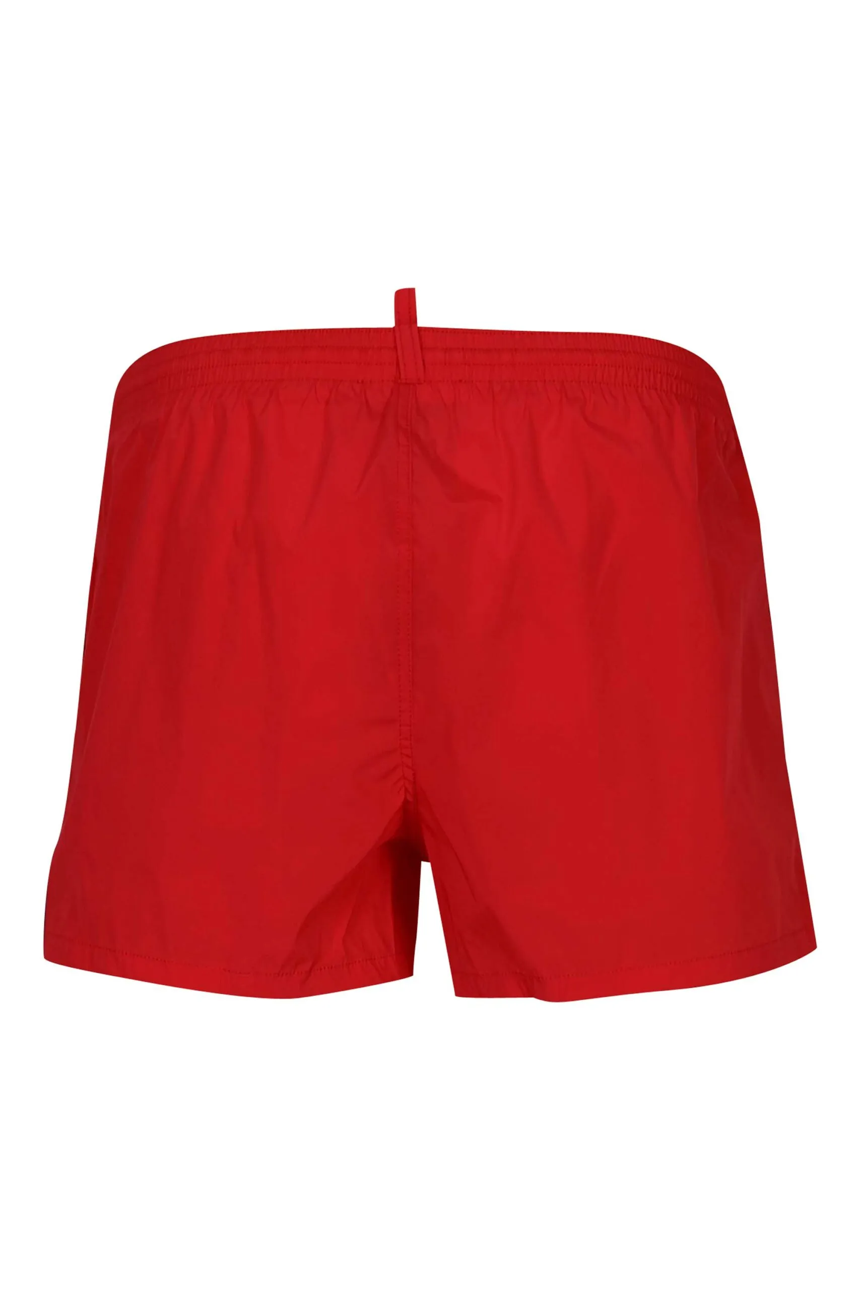 Bañador rojo con minilogo hoja azul