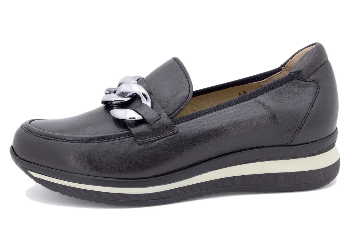 Black Leather Moccasin