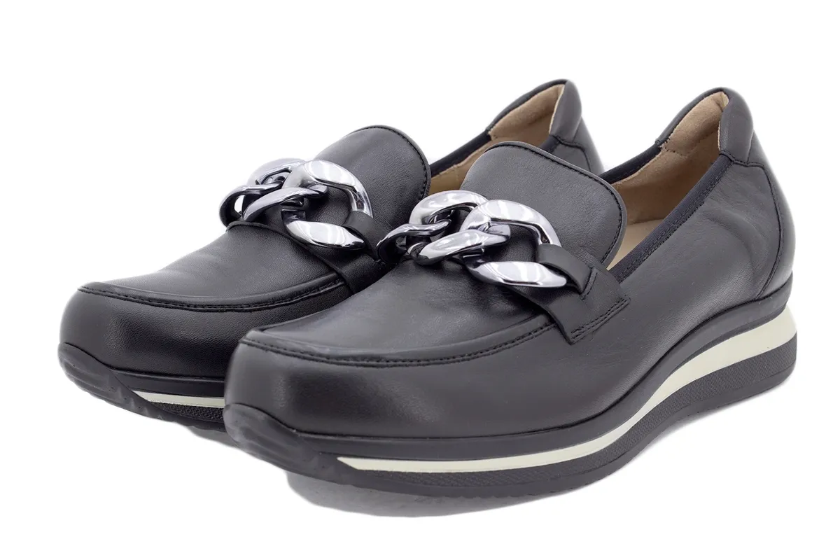 Black Leather Moccasin