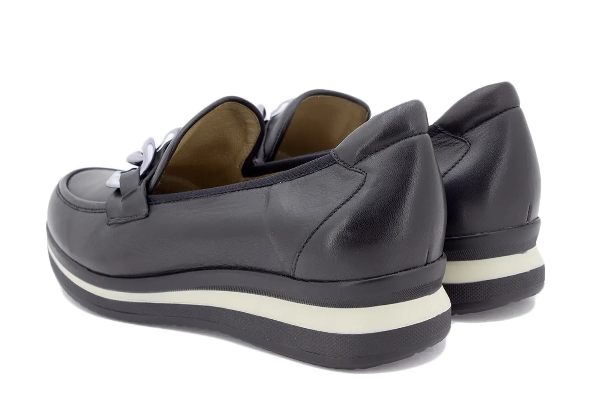 Black Leather Moccasin