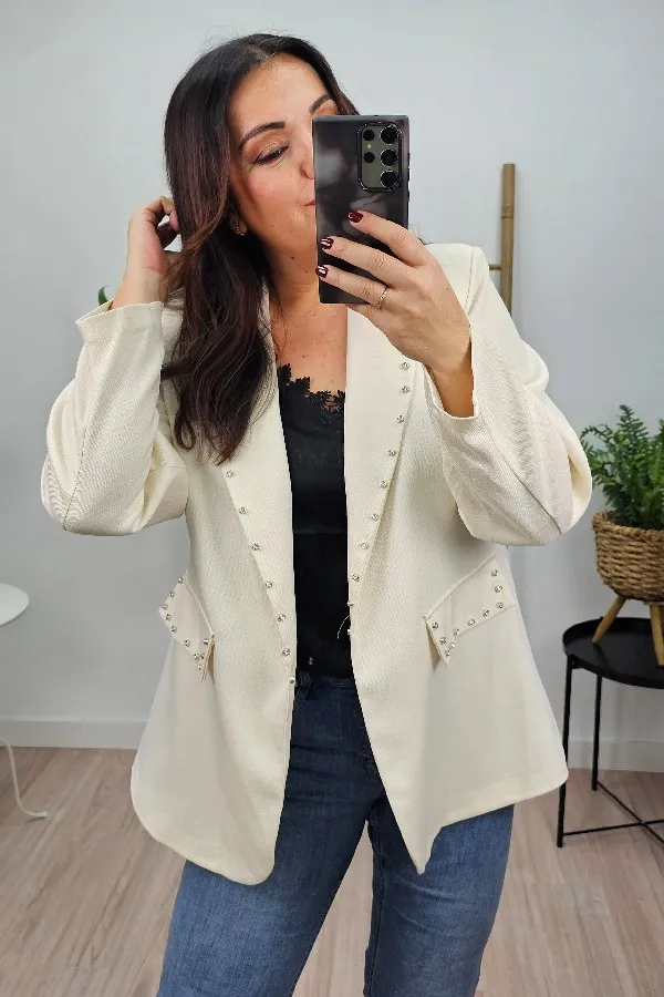 Blazer Strass Crudo
