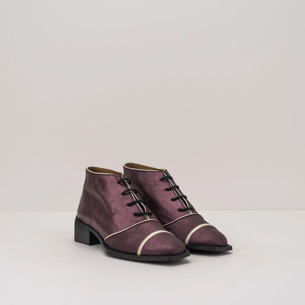 BOTIN  NEMONIC  BOHEME 2225 GLITTER BURDEOS