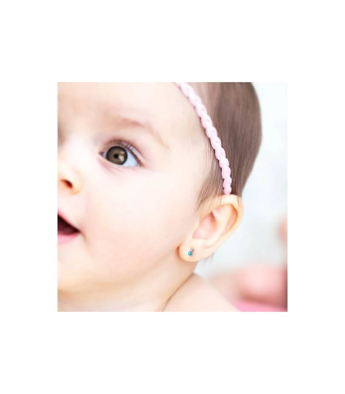 Boucles d'oreilles or turquoise Elda 3 mm 18 Carats