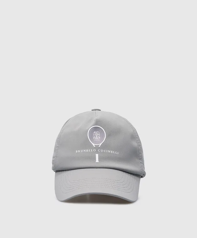 Brunello Cucinelli Gray cap with logo print