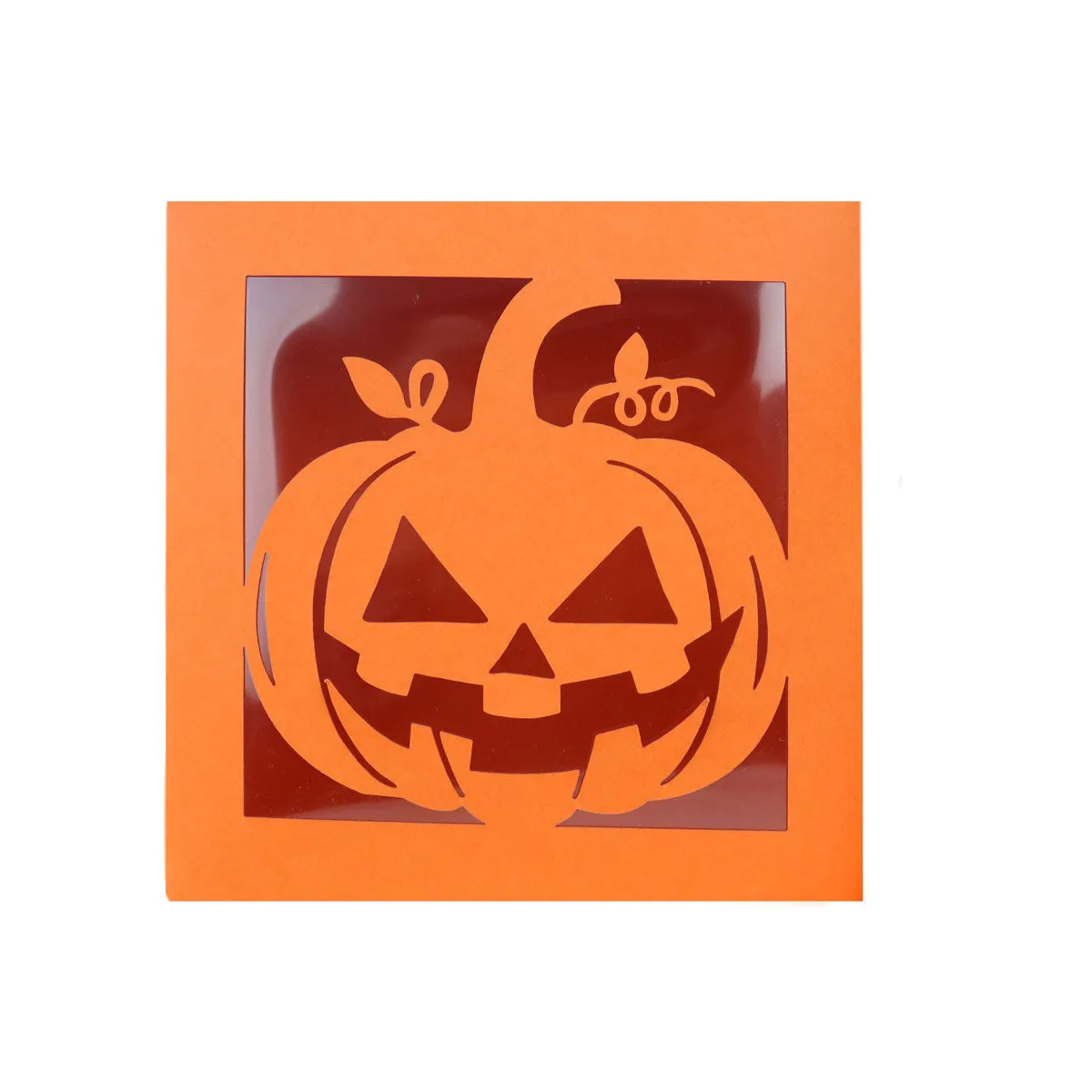 Caja de Cartón para Dulces con Diseo de Calabaza