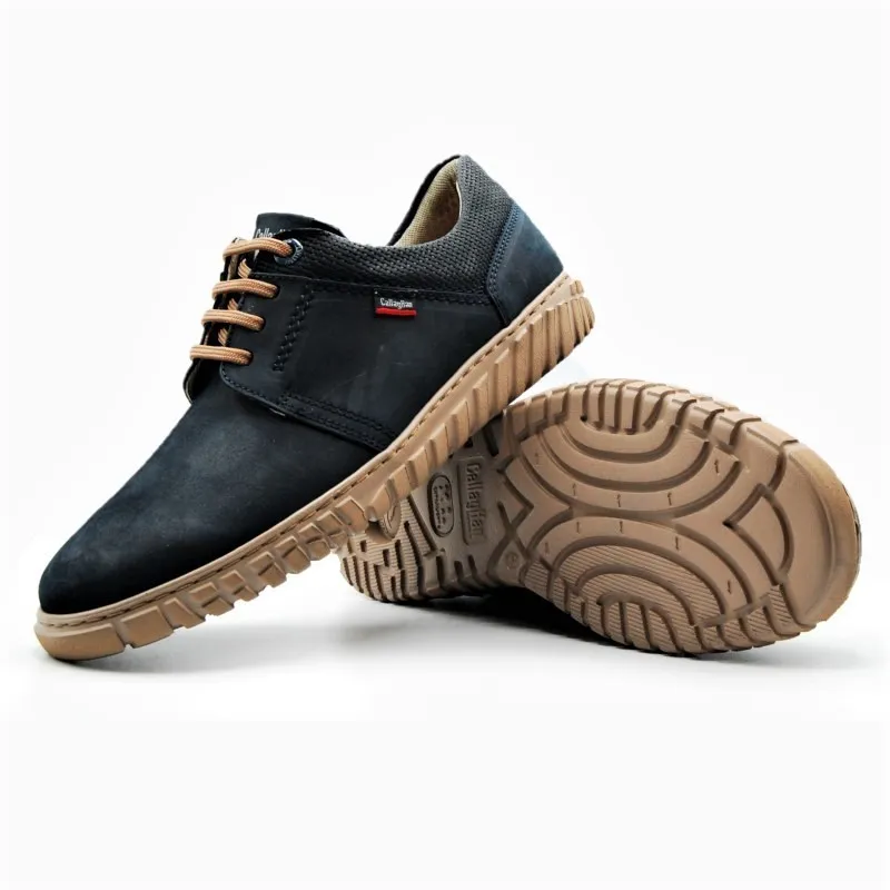CALLAGHAN Mope 18508 Azul y cuero Zapato casual cordones hombre