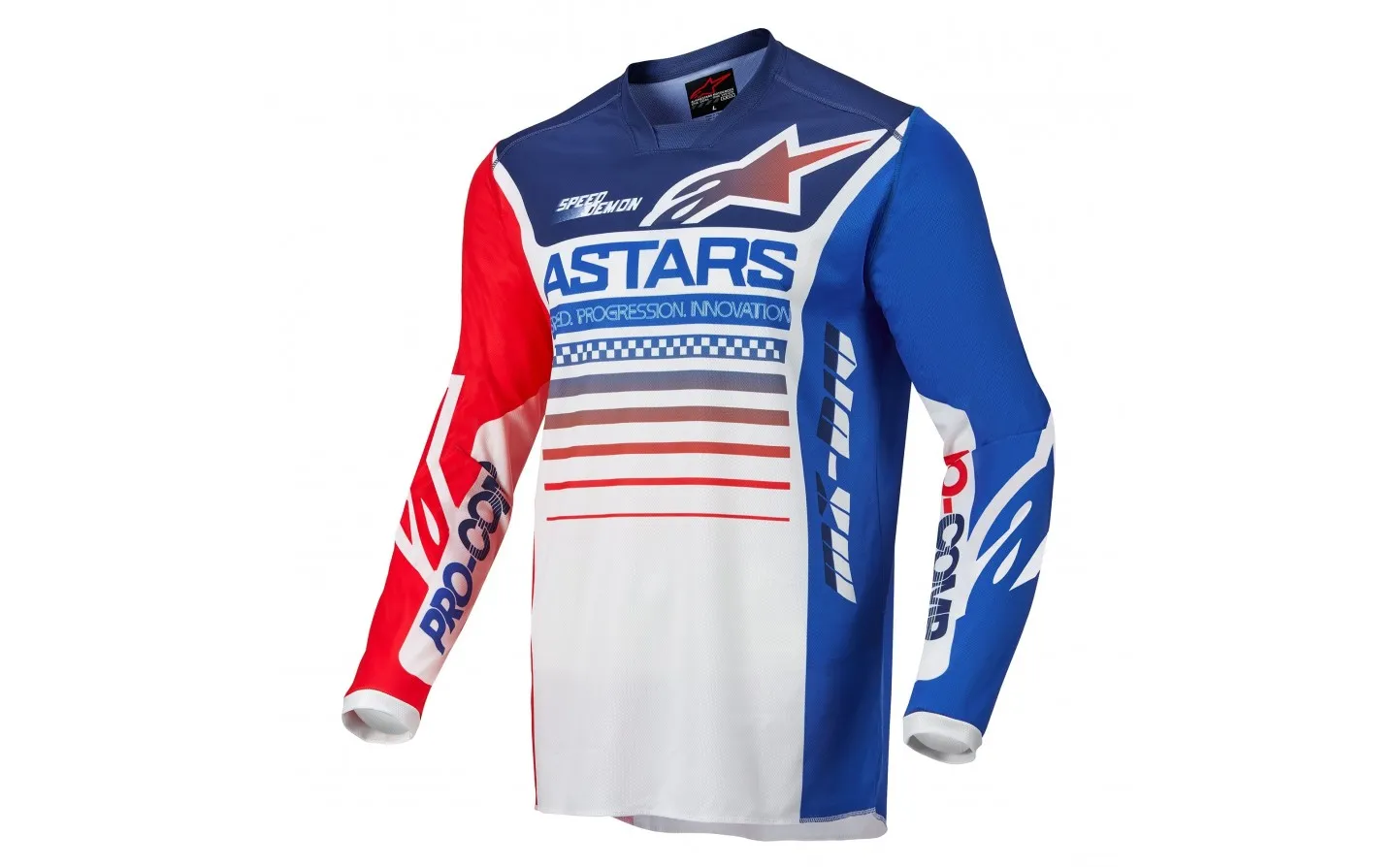 CAMISETA ALPINESTARS RACER COMPASS OFF WHITE ROJO |37621222537|