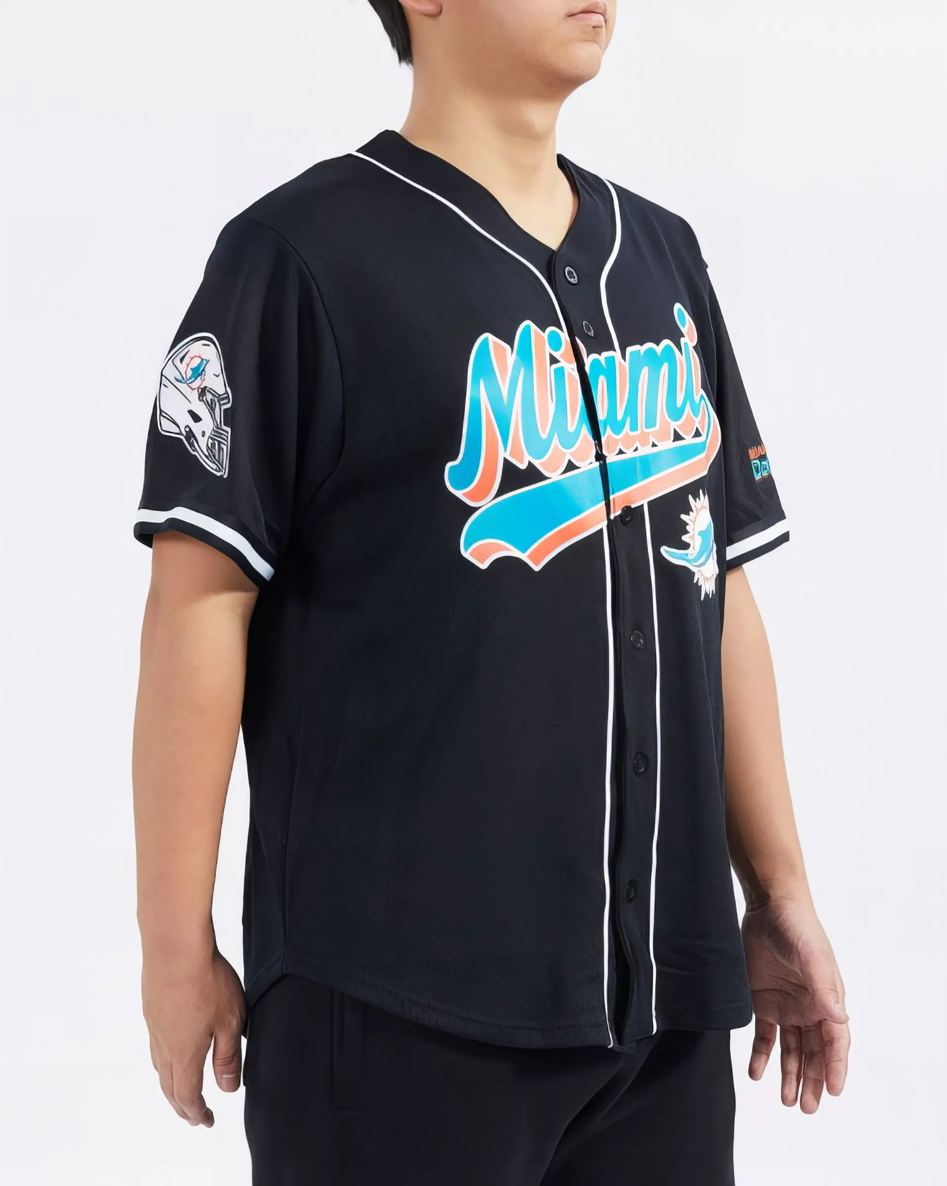 Camiseta De Béisbol Mesh Button Down Pro Standard Dolphins