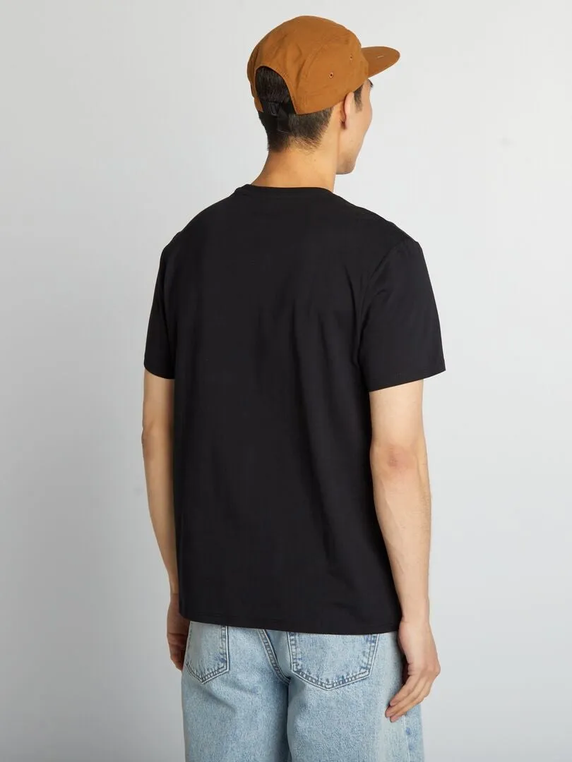 CAMISETA DE CUELLO REDONDO 'KEITH HARING'  NEGRO