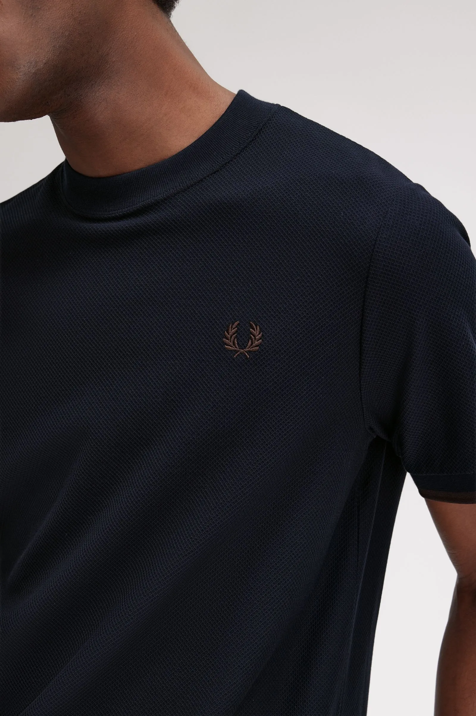 Camiseta de piqué con ribete en los puños