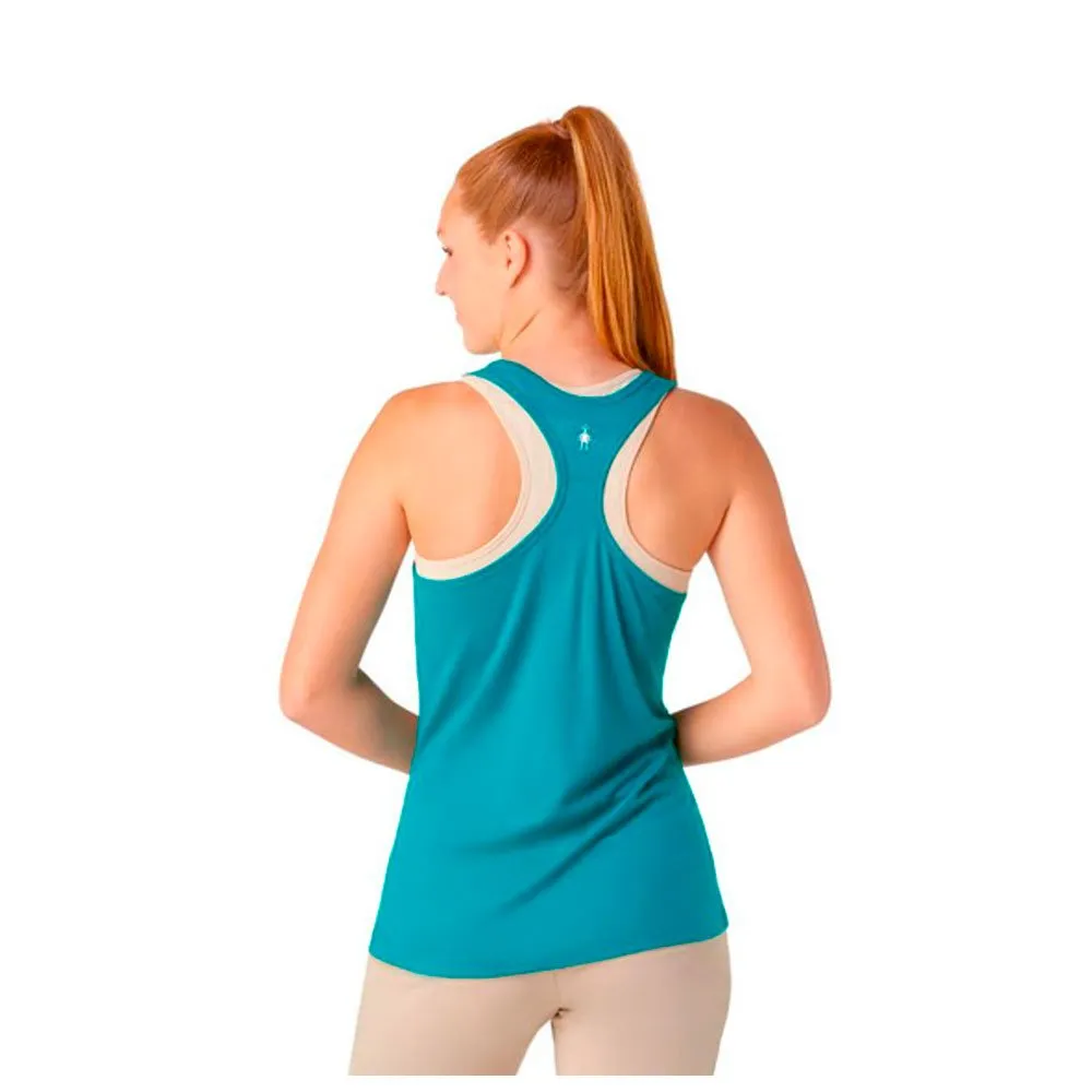 Camiseta de trekking Smartwool Mountain Horizon Graphic Tank W Deep Lake