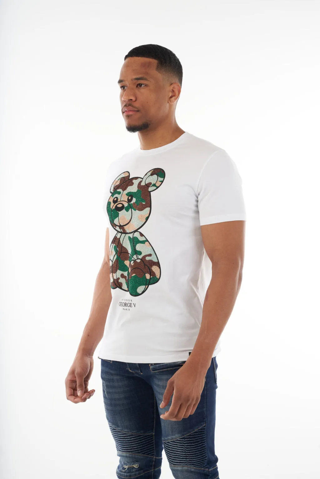 CAMISETA GEORGE V  GV2511 WHT/OLIVE