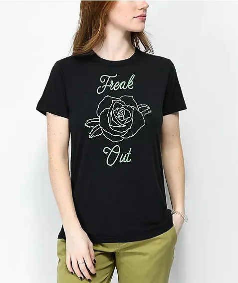 Camiseta NIKITA Mujer manga corta neo tee rosa black  REF.NHWTNEO NEGRA