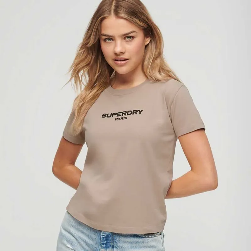 Camiseta Para Mujer Sport Luxe Graphic Fitted Superdry