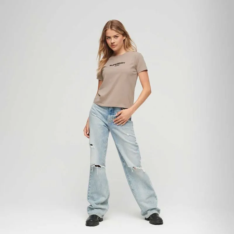 Camiseta Para Mujer Sport Luxe Graphic Fitted Superdry