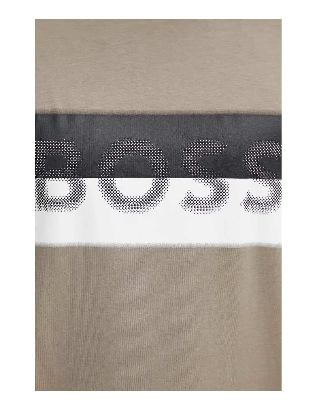 Camiseta regular fit de algodón con logo de diseño de BOSS