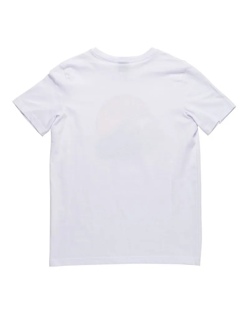 Camiseta RIP CURL Niño manga corta surfera AGGROFRAME RECTANGLE SS TEE Optica white Ref. KTELB4 blanca logo pech