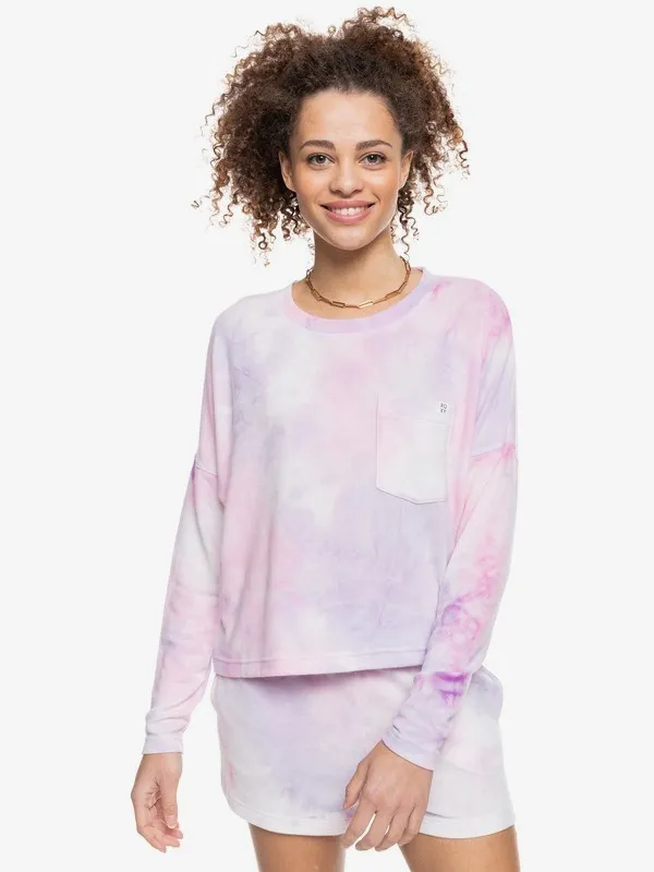 Camiseta ROXY agradable de manga larga para Mujer Sunshine Spirit ORCHID PETAL NO FLOWERS FLY T (pfj8) Ref. ERJKT03757 rosa Tie 