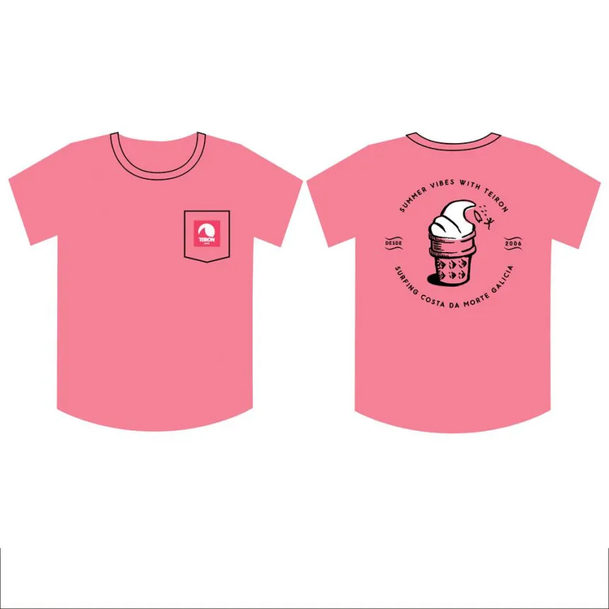 Camiseta Teiron Pocket Basic Helado Para Niños