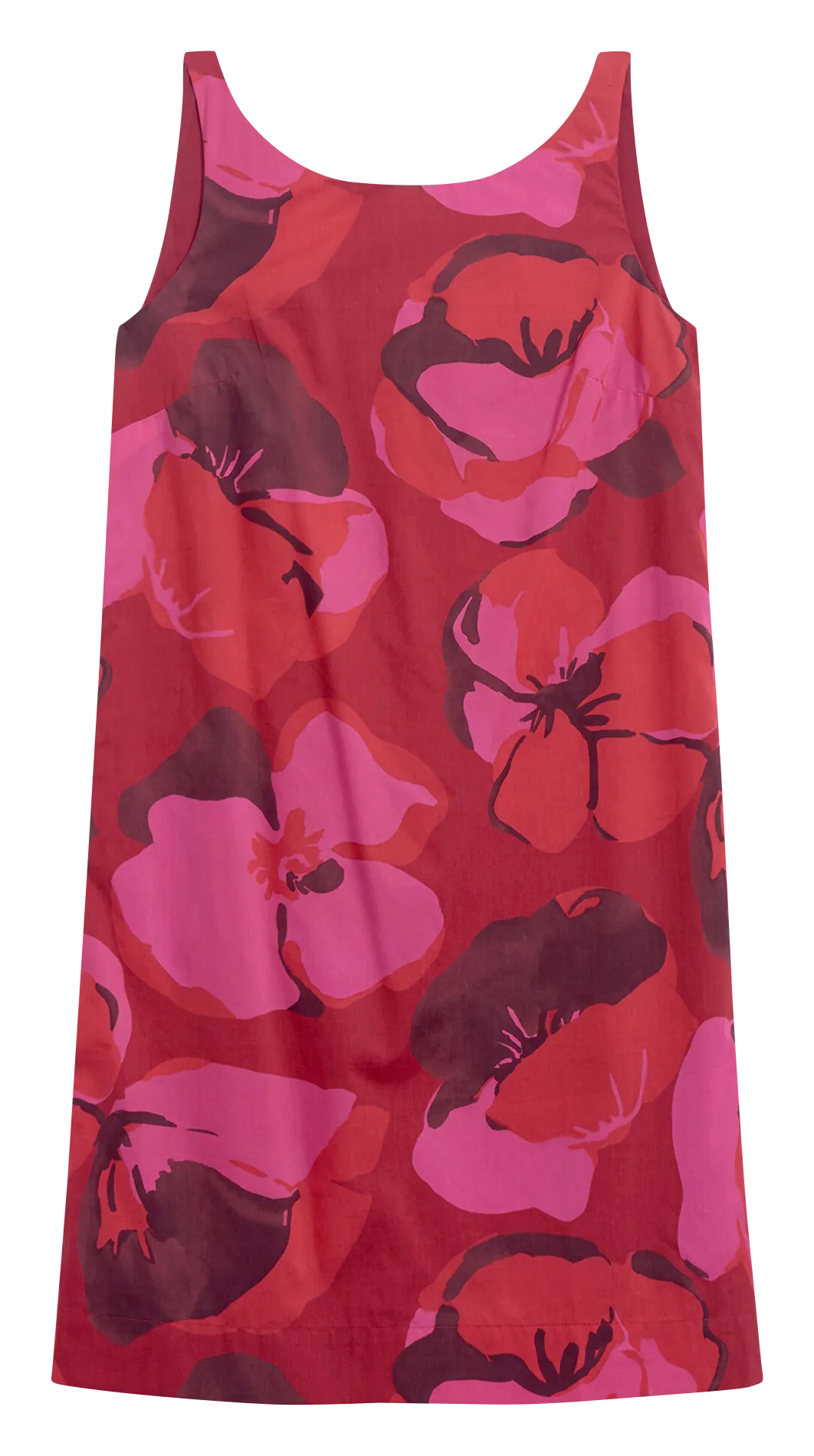 CAROLL RAVIE  VESTIDO RECTO CUELLO REDONDO DE ALGODóN EN ROSA