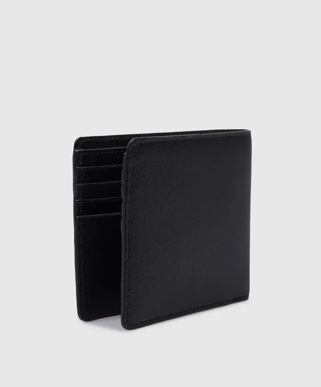 Casablanca Black leather purse with CC logo