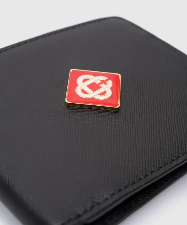 Casablanca Black leather purse with CC logo