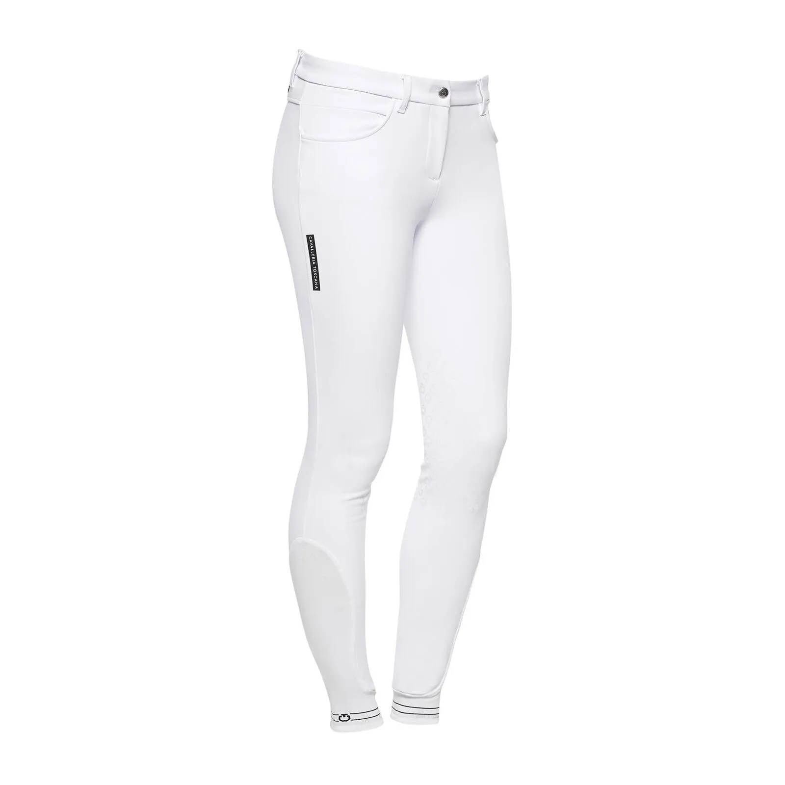 CAVALLERIA TOSCANA  CALZONES CON AGARRE EN LA RODILLA PARA MUJER, CINTA CON LOGOTIPO PERFORADO