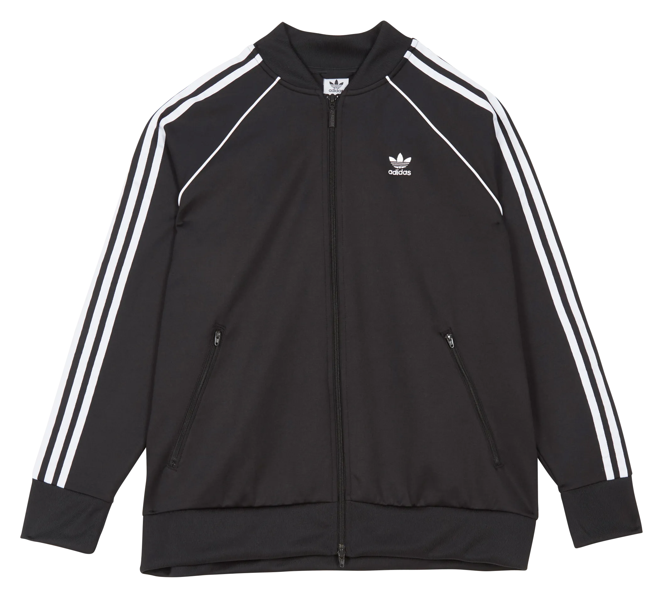 Chaqueta con cuello alto y logo bordado en negro