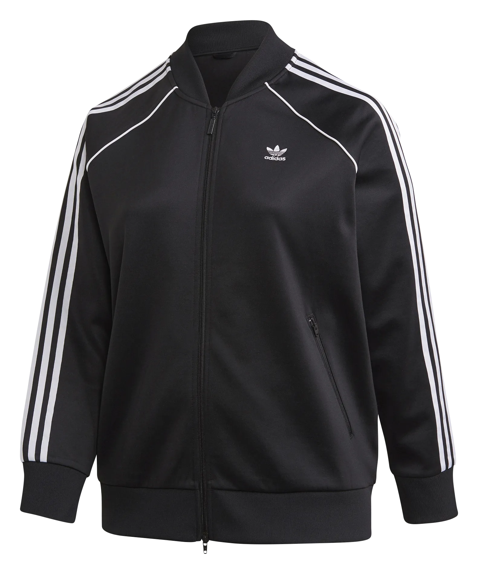 Chaqueta con cuello alto y logo bordado en negro