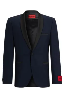Chaqueta de esmoquin extra slim fit de mezcla de lana
