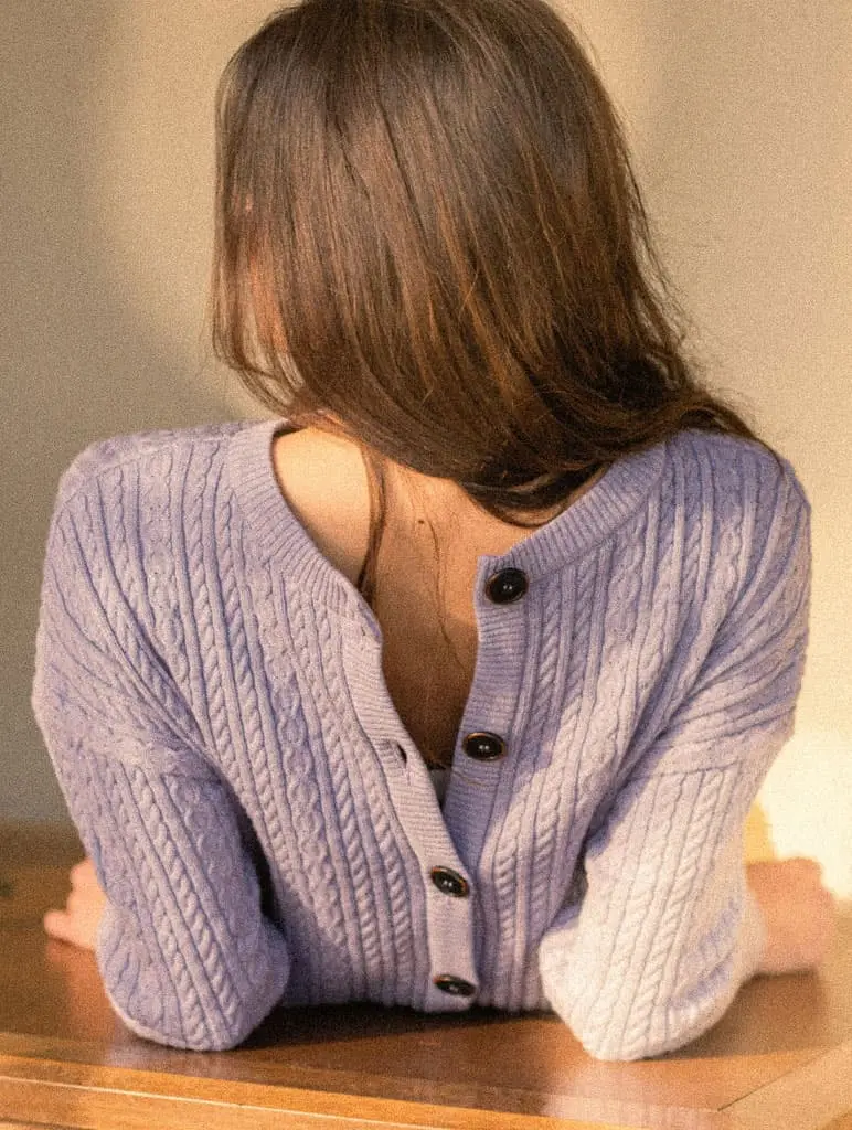 Chaqueta de ochos color lavanda