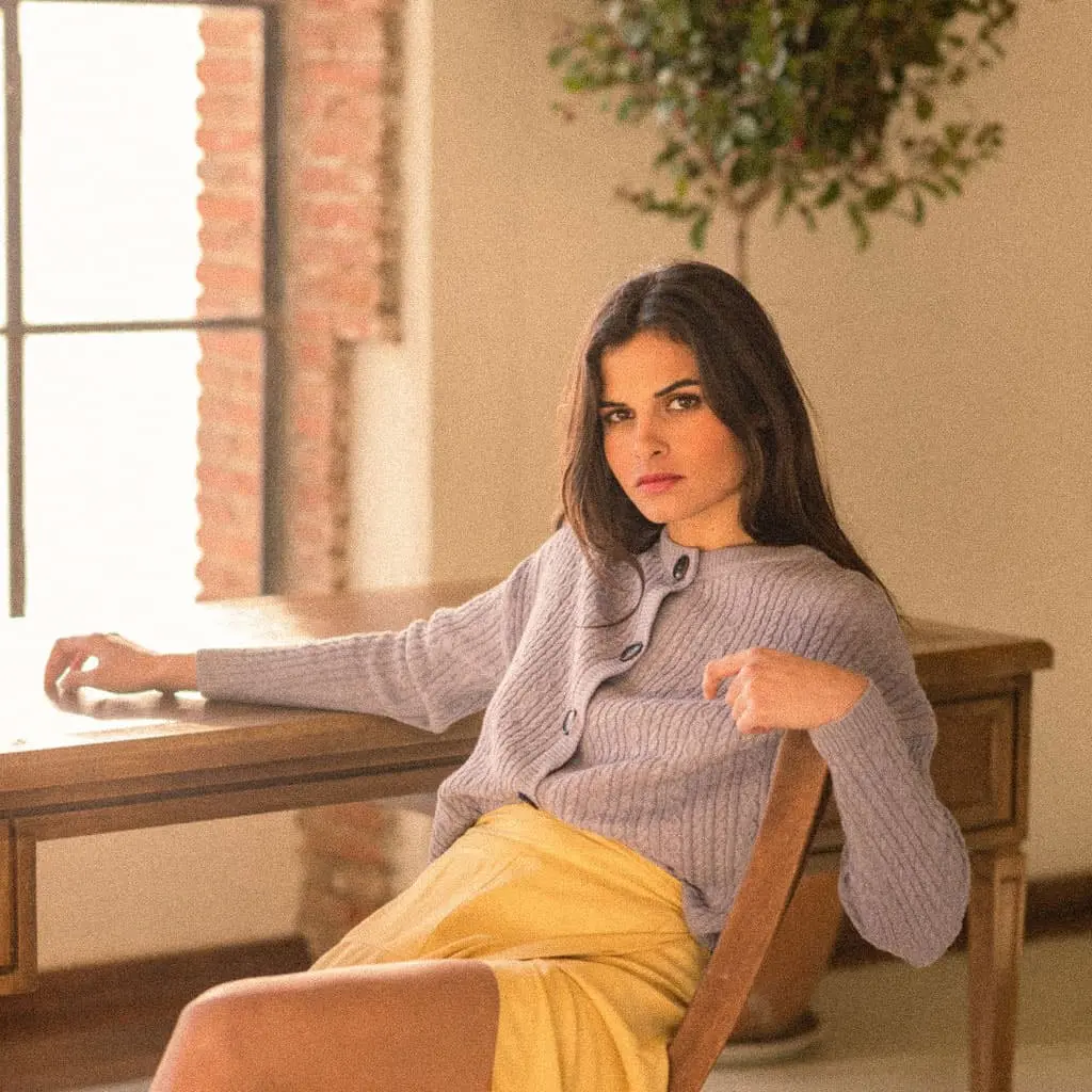 Chaqueta de ochos color lavanda