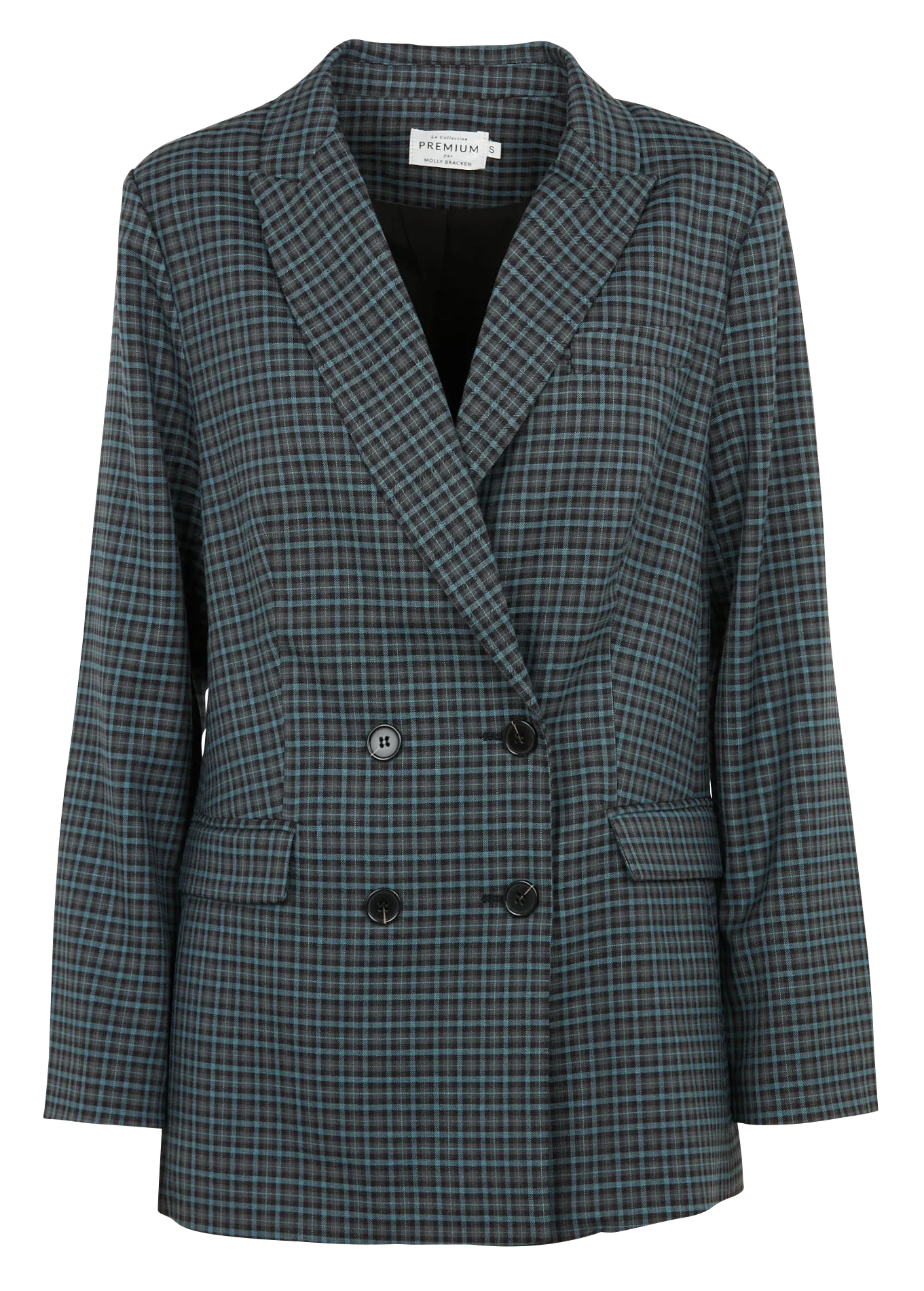 Chaqueta de sastre de cuadros en azul