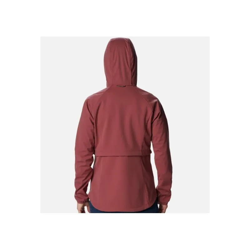 Chaqueta de senderismo softshell con capucha para mujer Columbia Canyon Meadows (Beetroot)
