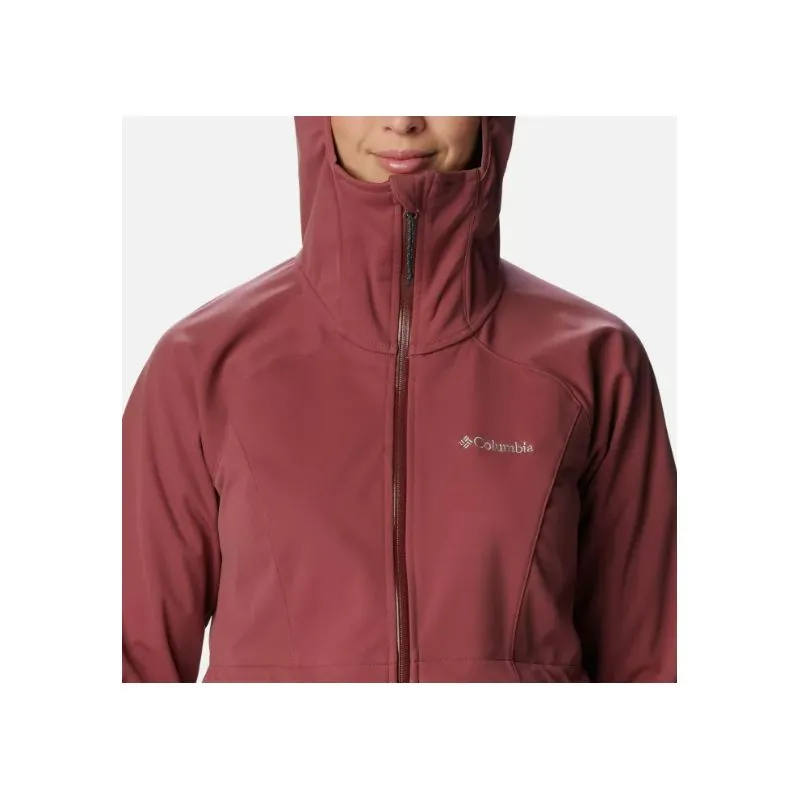 Chaqueta de senderismo softshell con capucha para mujer Columbia Canyon Meadows (Beetroot)