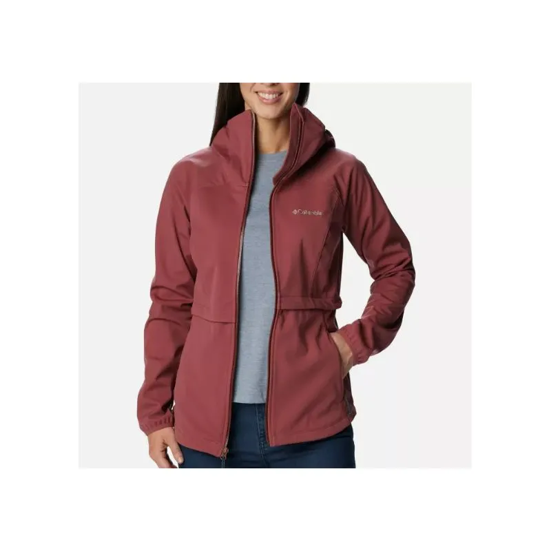 Chaqueta de senderismo softshell con capucha para mujer Columbia Canyon Meadows (Beetroot)